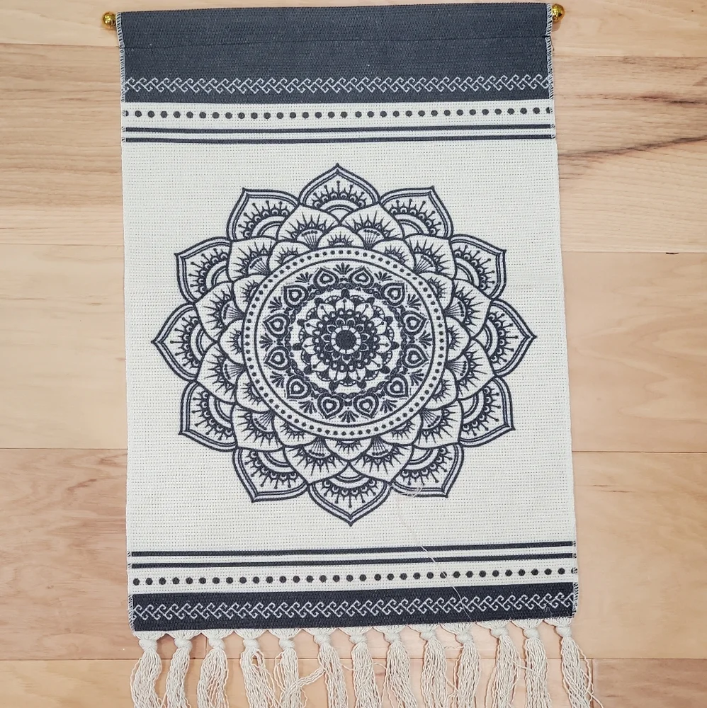 2 Pcs Macrame Woven Mandala tapestry